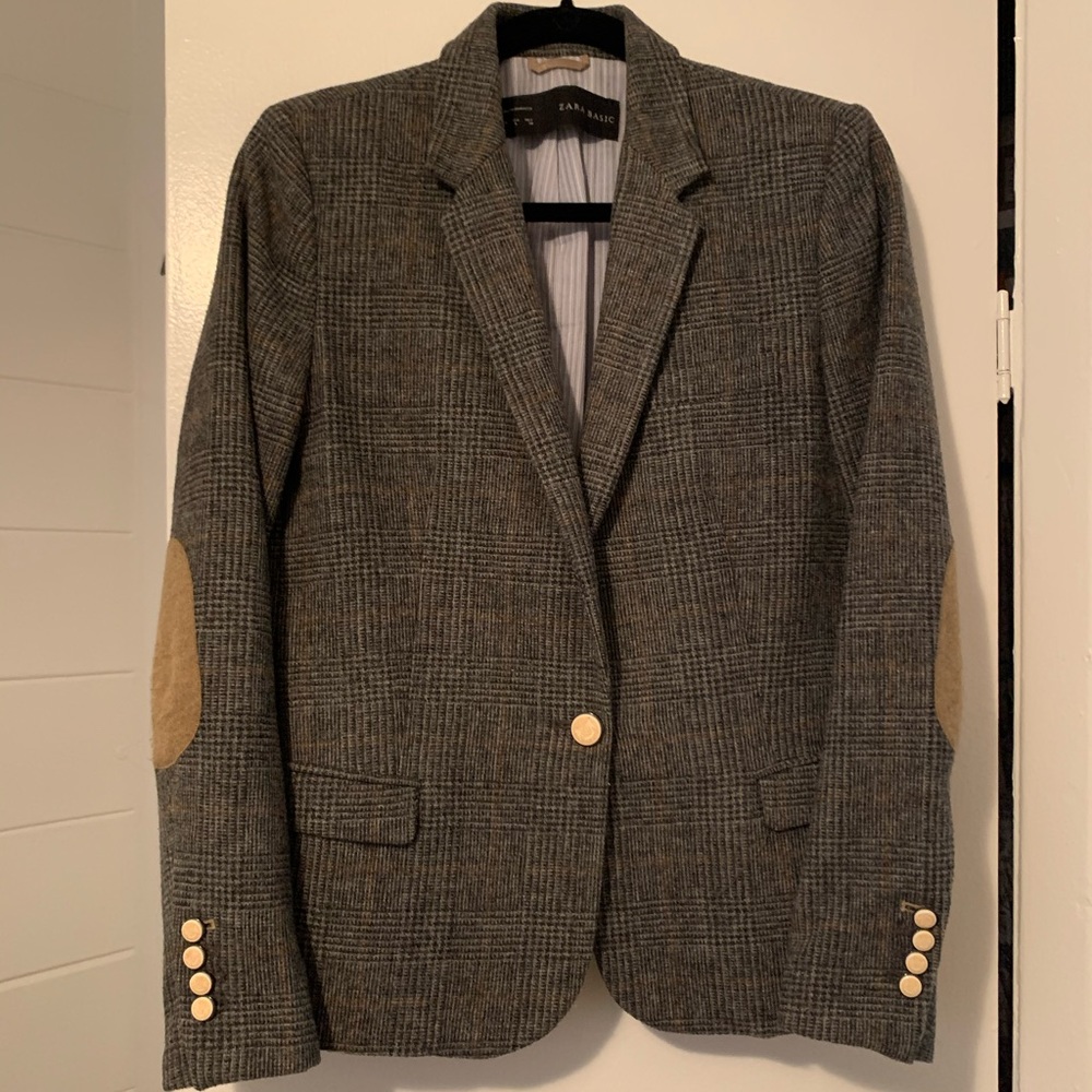 Zara Blazer with elbow patch detail - Size L